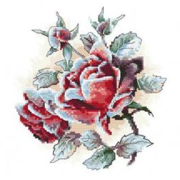 S 10305 Cross stitch pattern for smartphone - Frosted roses