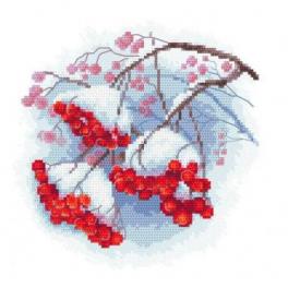 S 10307 Cross stitch pattern for smartphone - Winter mountain ash