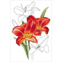 S 10320 Cross stitch pattern for smartphone - Romantic lily