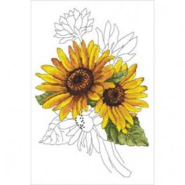 S 10322 Cross stitch pattern for smartphone - Stately sunflower