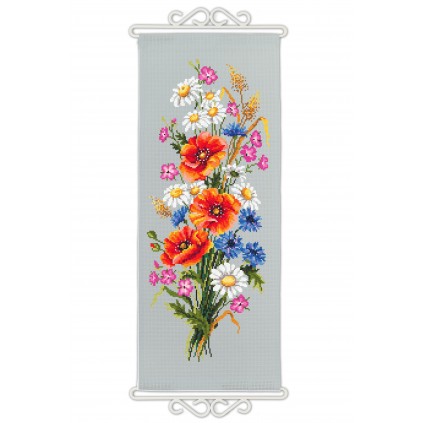 S 10280 Cross Stitch Mönster för en telefon - Mass vilda blommor