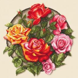 S 10649 Cross stitch pattern for smartphone - Roses