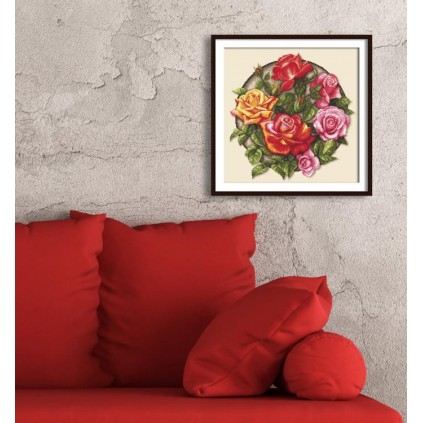 S 10649 Cross Stitch Pattern para um telefone - rosas