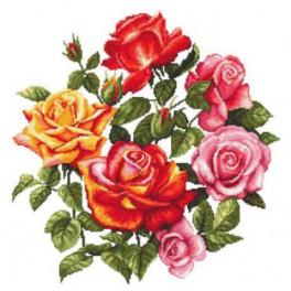 S 10674 Cross stitch pattern for smartphone - Roses II