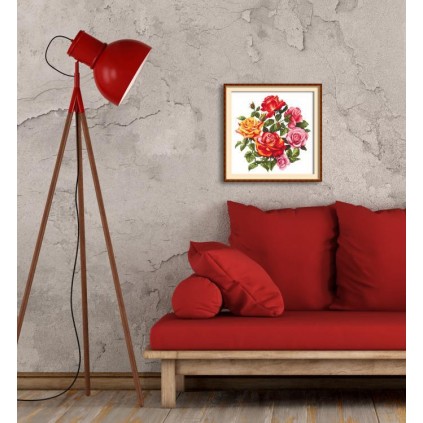 S 10674 Cross Stitch Pattern para um telefone - Roses II