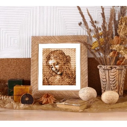 S 4255 Cross Stitch Pattern για ένα τηλέφωνο - Γυναίκα κεφαλή - L. da Vinci