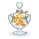 S 10412 Cross Stitch Pattern para smartphone - Cantando de beija -flores