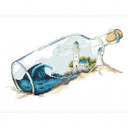 S 10263 Cross stitch pattern for smartphone - Memories in a bottle