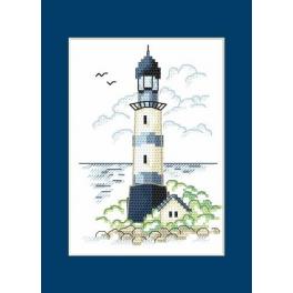 S 8653-02 Cross stitch pattern for smartphone - Postcard - Landscape with sea light II