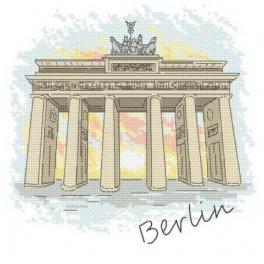 S 10415 Cross stitch pattern for smartphone - Berlin - Brandenburg Gate