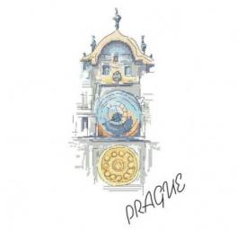 S 10407 Cross stitch pattern for smartphone - Old Town Astronomical Clock in Prague
