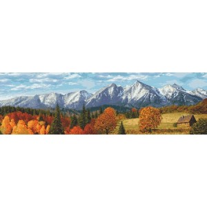 S 8989 Cross stitch pattern for a phone - Autumn mountains