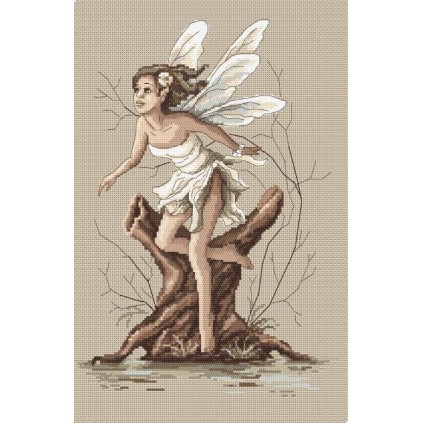 S 10053 Cross Stitch Pattern para um telefone - Fada da Florest Land