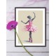 S 8779 Cross Stitch Pattern para um telefone - dançarina de balé - momentos fugazes