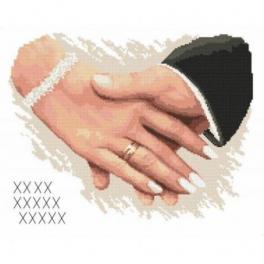 S 10170 Cross stitch pattern for smartphone - Wedding memory - Hands