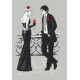 S 10158 Cross Stitch -kuvio puhelimeen - uudenvuodenaattona