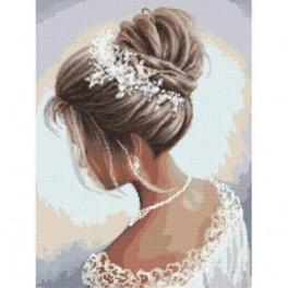S 10169 Cross stitch pattern for smartphone - Lady in white
