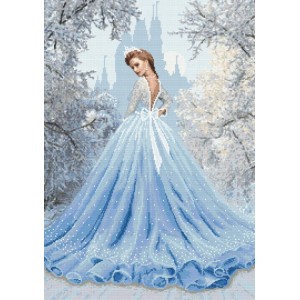 S 10602 Cross stitch pattern for smartphone - Snow lady