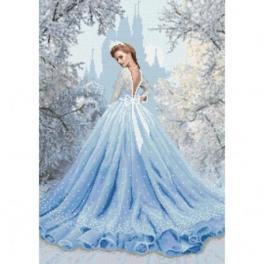 S 10602 Cross stitch pattern for smartphone - Snow lady