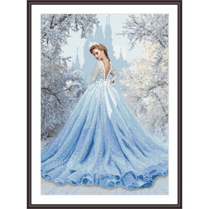 S 10602 Ristipistokuvio puhelimelle - Snow Lady