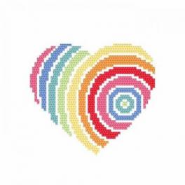 S 8696 Cross stitch pattern for smartphone - Heart