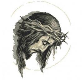 S 10428 Cross stitch pattern for smartphone - Jesus with a crown of thorns