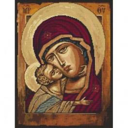 S 10165 Cross stitch pattern for smartphone - Icon of the Mother of God with the child