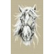 S 10009 Padrão de ponto cruzado para um telefone - cavalo branco