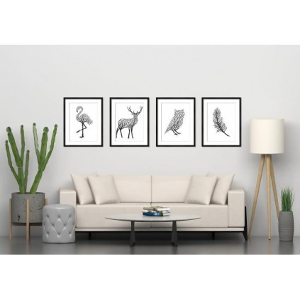 S 10250 Cross Stitch Padrão para um telefone - coruja preta