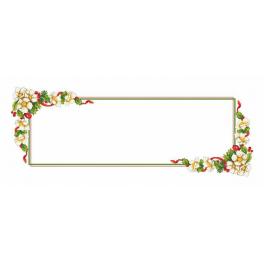 S 10194 Cross stitch pattern for smartphone - Christmas table runner with flowers