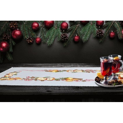 S 10400 Cross Stitch Pattern for Smartphone - Runner de mesa de Natal