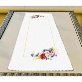 S 10432 Cross stitch pattern for smartphone - Table runner with wild flowers