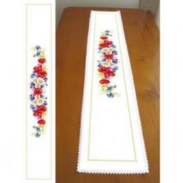 S 10434 Cross stitch pattern for smartphone - Long table runner with wild flowers