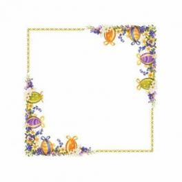 S 8354 Cross stitch pattern for smartphone - Tablecloth with spring flowers