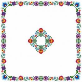 S 8539 Cross stitch pattern for smartphone - Ethnic tablecloth
