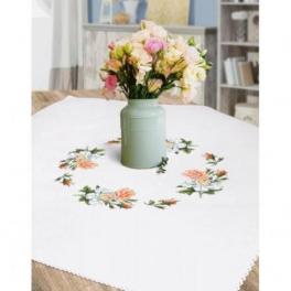 S 10130 Cross stitch pattern for smartphone - Tablecloth with roses