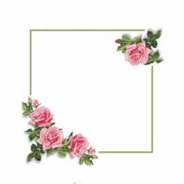 S 10178 Cross stitch pattern for smartphone - Tablecloth with roses 3D