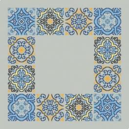 S 10633 Cross stitch pattern for smartphone - Napkin with tiles