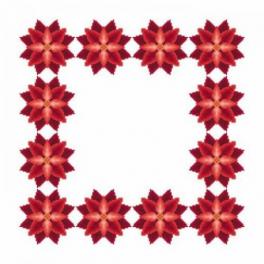 S 8864-01 Cross stitch pattern for smartphone - Napkin - Stylized poinsettia I