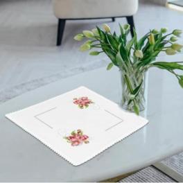 S 10458 Cross stitch pattern for smartphone - Napkin with peonies