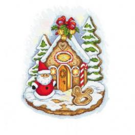 S 10442 Cross stitch pattern for smartphone - Gingerbread hut