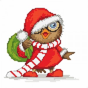 S 10091 Cross stitch pattern for a phone - Christmas owl