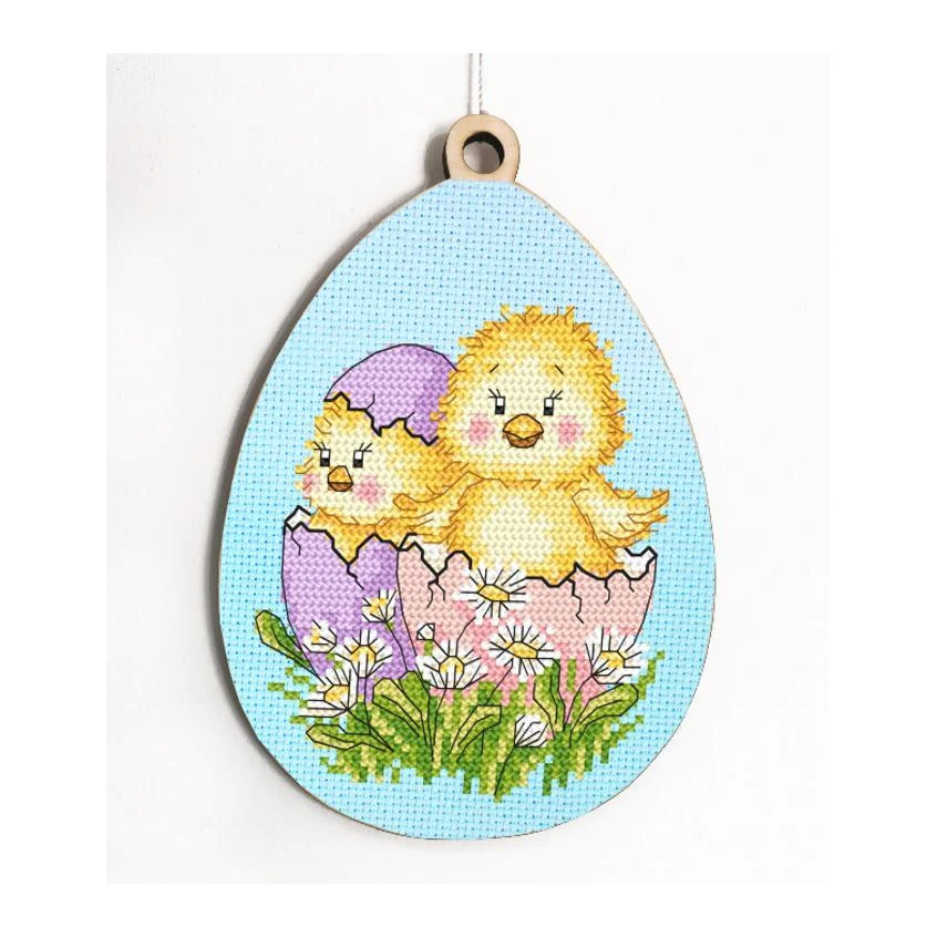 Cross stitch pattern for smartphone - Egg with chicks