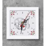S 8680-05 Cross stitch pattern for smartphone - Clock - Flowers from the garden
