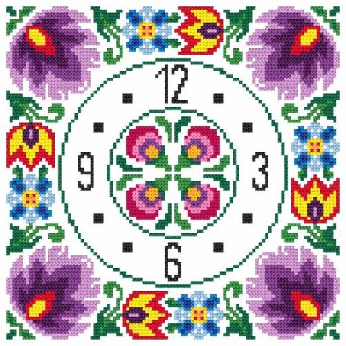 S 8844 Cross stitch pattern for smartphone - Ethnic clock