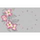S 8694 Cross stitch pattern for smartphone - Clock with a branch of dogwood