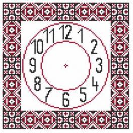 S 8857 Cross stitch pattern for smartphone - Ethnic clock II