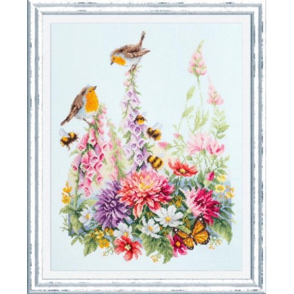 MN 130-032 Cross Stitch Kit - Singing Robins