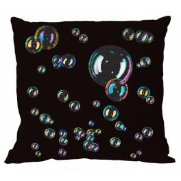 ZU 10684-01 Cross stitch kit - Cushion with soap bubbles