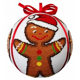 W 10687 Cross stitch pattern PDF - Gingerbread Christmas ball